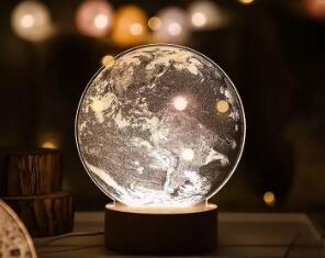 激光雕刻亞克力夜燈，裝點(diǎn)你的夢(mèng)鄉(xiāng)